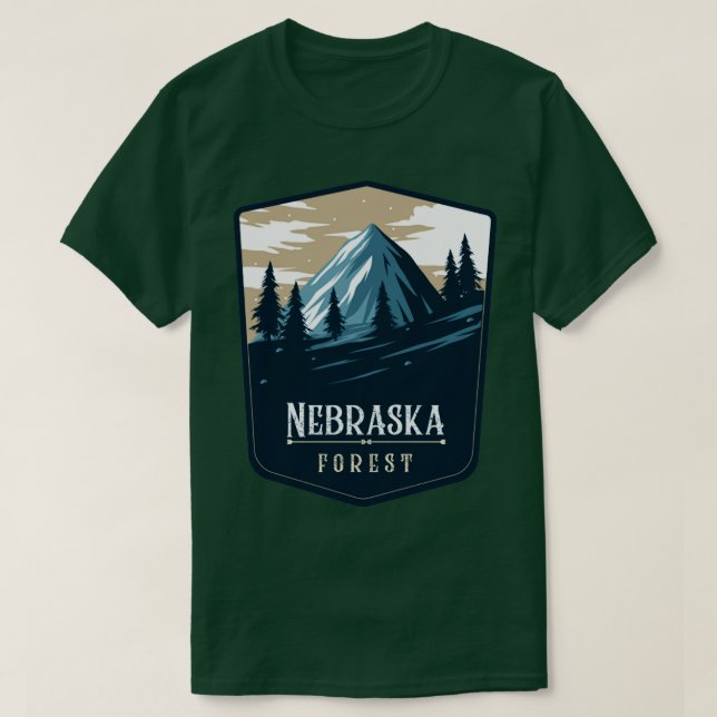 Nebraska Camping Wandern und Backpacken T-Shirt (Design vorne)