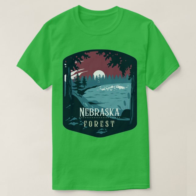 Nebraska Camping Wandern und Backpacken T-Shirt (Design vorne)