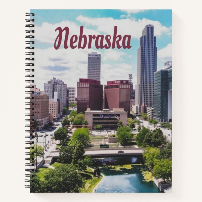 Nebraska City Skyline Omaha Notizbuch (Vorderseite)