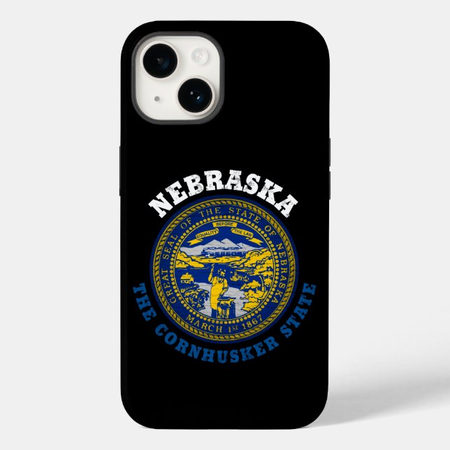 NEBRASKA CORNHUSKER STAAT FLAG Case-Mate iPhone HÜLLE (Rückseite)