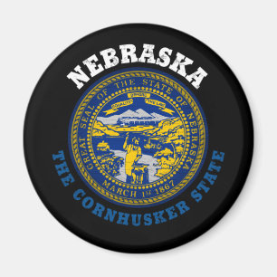 NEBRASKA CORNHUSKER STAAT FLAG MAGNET