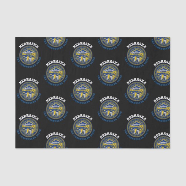 NEBRASKA CORNHUSKER STAAT FLAG SEIDENPAPIER (Vorderseite)