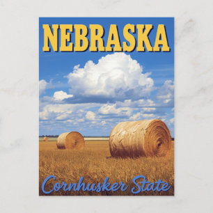 Nebraska Cornhusker-Staat Postkarte