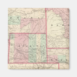 Nebraska, Dakota, Idaho, Montana und Wyoming Magnet