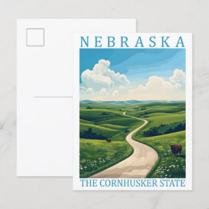 Nebraska der Cornhusker Staat USA Travel Place Postkarte