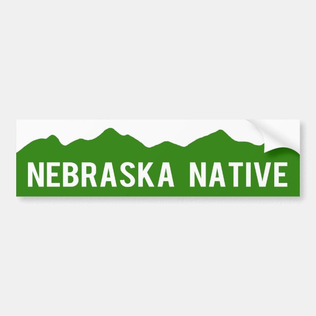 Nebraska-Eingeborener - Colorado-Gebirgsaufkleber Autoaufkleber (Vorne)