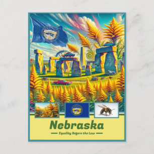 Nebraska Essence Vibrant Sehenswürdigkeit Postkarte