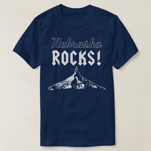 Nebraska Felsen an der Maisküste T-Shirt (Design vorne)