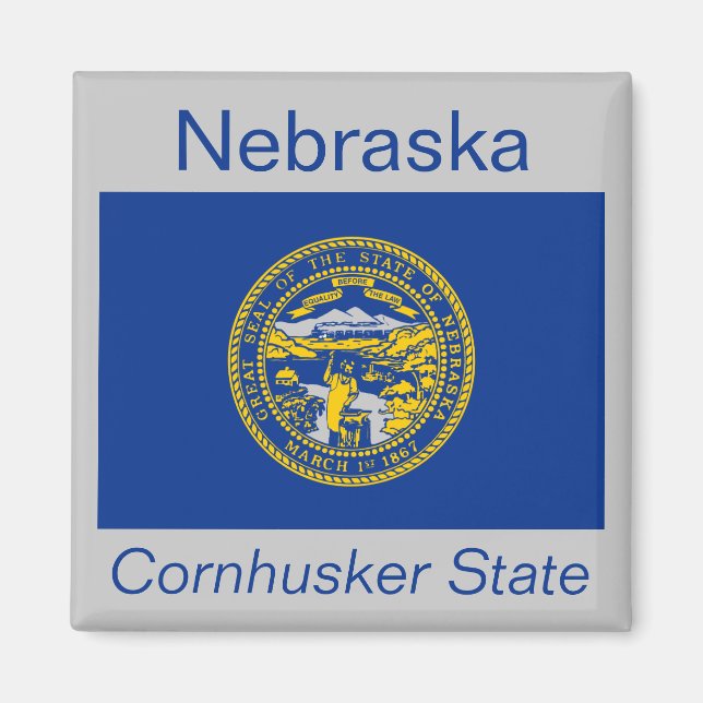 Nebraska Flag Magnet (Vorne)