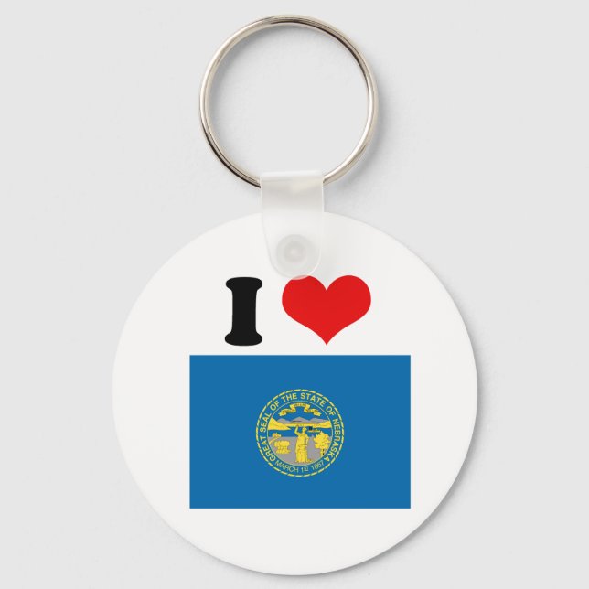 NEBRASKA FLAG SCHLÜSSELANHÄNGER (Vorderseite)