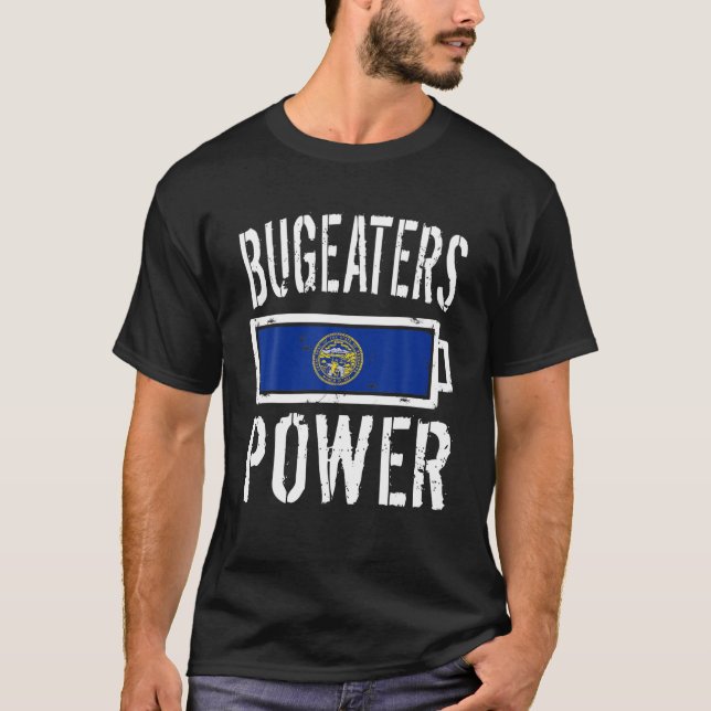 Nebraska Flag T Shirt Bugeaters Power Battery Prou (Vorderseite)
