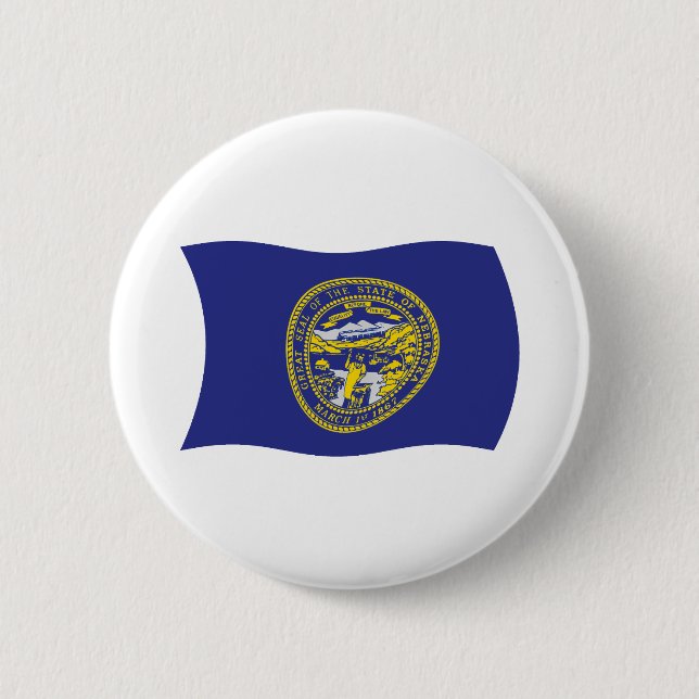 Nebraska-Flagge-Button Button (Vorderseite)