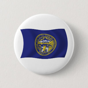 Nebraska-Flagge-Button Button