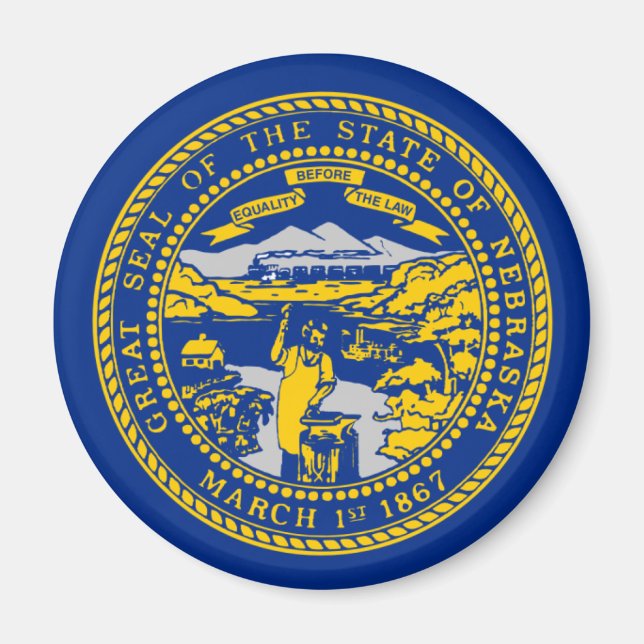 Nebraska-Flagge Magnet (Vorne)