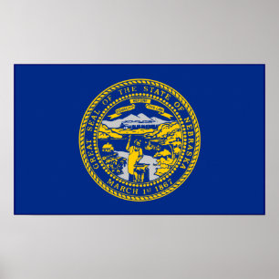 Nebraska-Flagge Poster