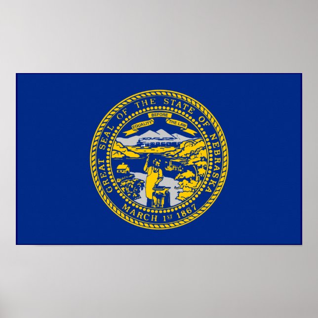 Nebraska-Flagge Poster (Vorne)
