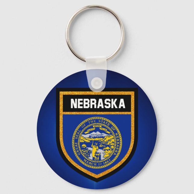 Nebraska-Flagge Schlüsselanhänger (Vorderseite)