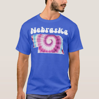 Nebraska-Gefärbte Krawatte T-Shirt