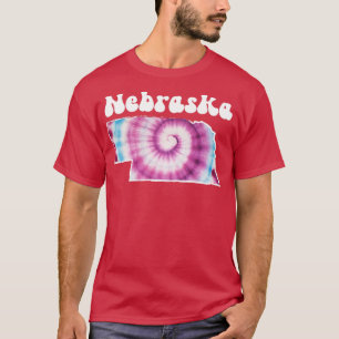 Nebraska-Gefärbte Krawatte T-Shirt