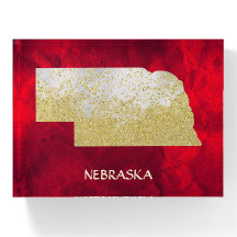 Nebraska Gold Glitzer Staat auf Red