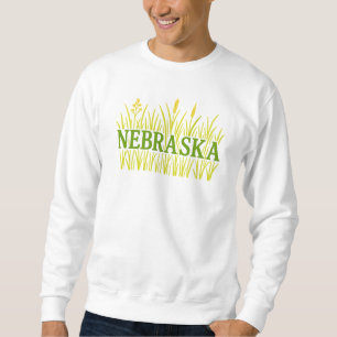 Nebraska Grassland Typografie Rustikales Tallgra Sweatshirt