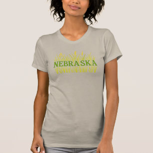 Nebraska Grassland Typografie Rustikales Tallgra T-Shirt