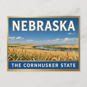 NEBRASKA Great Plains State-Erbe Postkarte