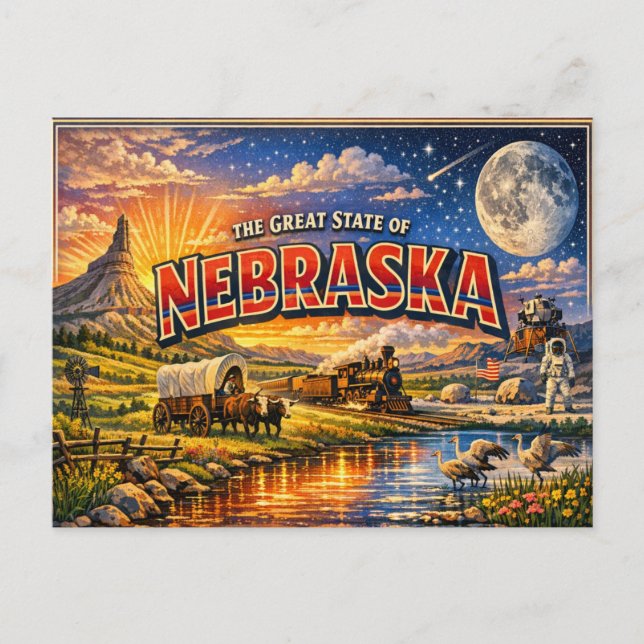 Nebraska Grußpostkarte  Postkarte (Vorderseite)