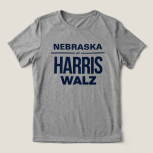 Nebraska Harris Walz Tri-Blend Shirt