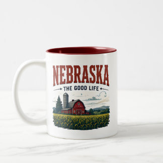 Nebraska Heartland Country Escape Zweifarbige Tasse