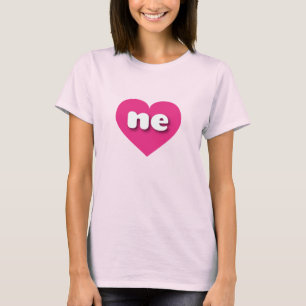 Nebraska heiß rosa Herz - I Liebe ne T-Shirt