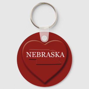 Nebraska Herzkarte Schlüsselanhänger