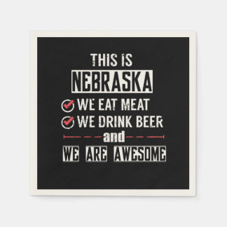 Nebraska isst Fleischgetränk Bier Phantastisch Serviette