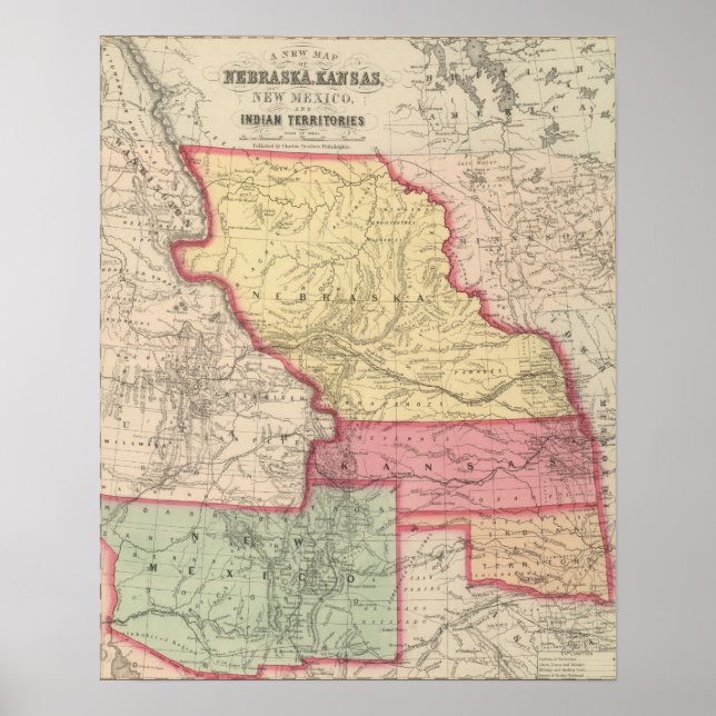 Nebraska, Kansas, New Mexico Poster (Vorne)