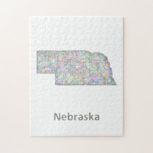 Nebraska-Karte Puzzle