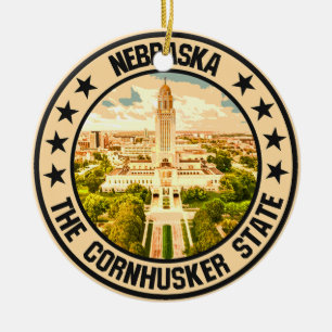 Nebraska Keramik Ornament
