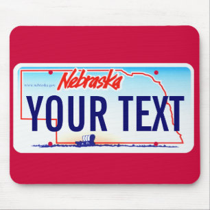 Nebraska-Kfz-KennzeichenMausunterlage Mousepad