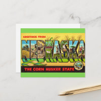 Nebraska-Mais-Postkarte