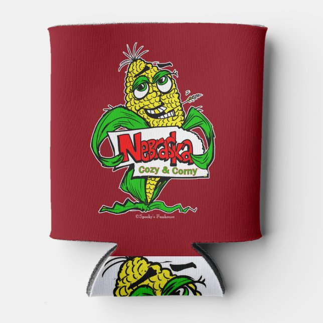 Nebraska Maiskolben gemütlich Dosenkühler (Vorderseite)