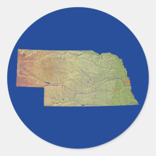 Nebraska Map Sticker