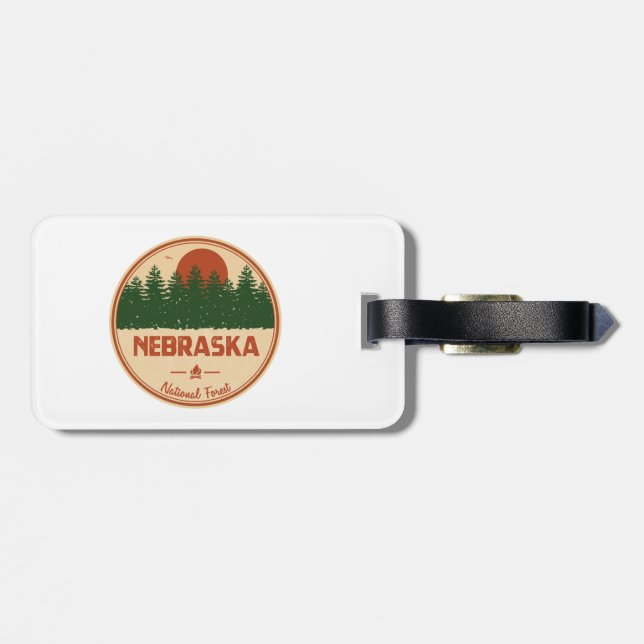 Nebraska-Nationalwald Gepäckanhänger (Rückseite horizontal)