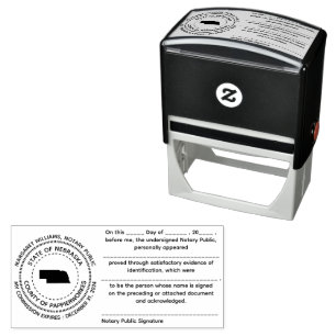 Nebraska Notary Public Recognition Briefmarke Permastempel