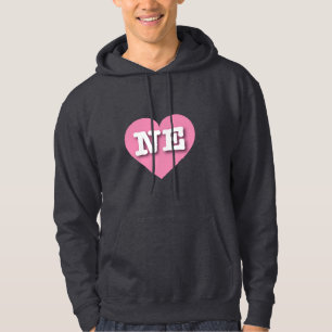 Nebraska Pink Heart - I Liebe NE Hoodie