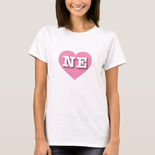 Nebraska Pink Heart - I Liebe NE T-Shirt