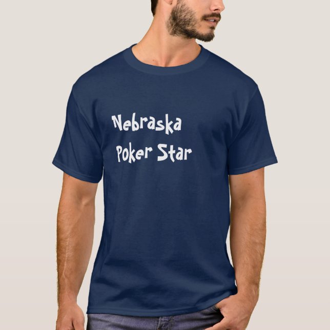 Nebraska-Poker-Stern T-Shirt (Vorderseite)