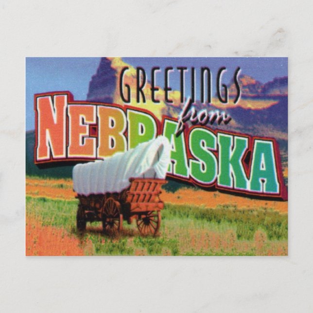 Nebraska Postkarte (Vorderseite)