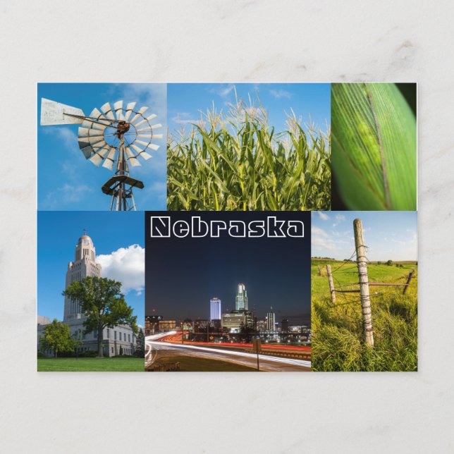 Nebraska Postkarte (Vorderseite)