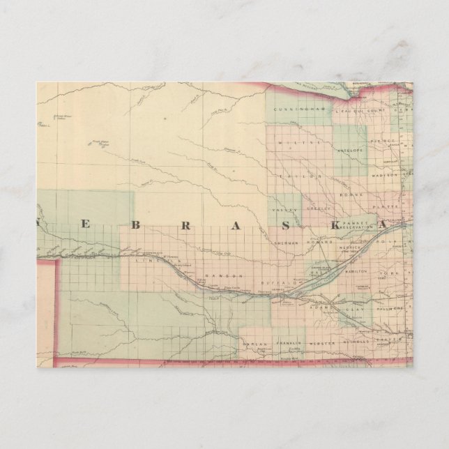Nebraska Postkarte (Vorderseite)