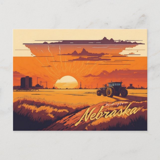 Nebraska Postkarte (Vorderseite)