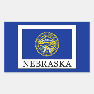 Nebraska Rechteckiger Aufkleber